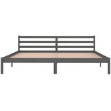  Okvir za krevet od masivne borovine 200 x 200 cm sivi | Eponuda.ba
