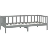  Dnevna postelja z vzmetnico 90x200 cm siva trdna borovina, (20645922) | Shoptok.si