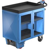 eurokraft pro delovni voziček z električnim pogonom, jeklena pločevina z vrati, dxšxv 1430 x 750 x 1200 mm | Shoptok.si