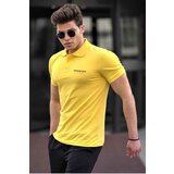Madmext Men's Yellow Polo Neck T-Shirt 4614 Cene