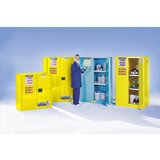 Justrite FM varnostna omara, VxŠxG 1651 x 1092 x 864 mm, ročno zapiranje vrat, za vodi škodljive snovi, rumena | Shoptok.si