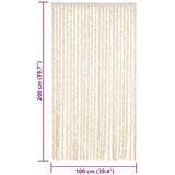  Zastor protiv muha bež i bijeli 100 x 200 cm od šenila | Eponuda.com