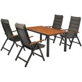 Gardenson VRTNA GARNITURA ASTROS aluminij barve grafita, naravne barve | Shoptok.si