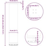  Noge za klub stolić 4 kom Crne 42-44 cm Čelične | shoptok.hr