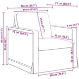 SOFA 2 pcs Krema 158 x 78 x 80 cm Baršun | shoptok.hr