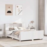  Okvir kreveta bez madraca bijeli 120 x 200 cm masivna borovina | shoptok.hr
