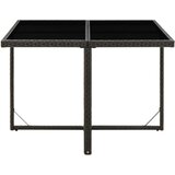  Vrtni stol crni 109 x 107 x 74 cm od poliratana i stakla | Eponuda.com