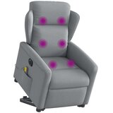  Električni masažni naslonjač na podizanje tkanina svjetlosivi | shoptok.hr