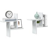 Maison Chic 2 kosi Stenske Police - Viseče police bela 38x12x38 cm inženirski les, (21794008) | Shoptok.si