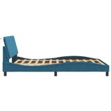  Posteljni okvir z vzglavjem moder 120x200 cm žamet, (21086546) | Shoptok.si