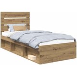  Krevetna konstrukcija Umjetnička hrastovina 100 x 200 cm | shoptok.hr