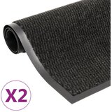  Otirači za prašinu 2 kom pravokutni čupavi 40 x 60 cm crni | shoptok.hr
