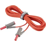 Visokofleksibilni varnostni merilni kabel [lamelni vtič 4 mm - lamelni vtič 4 mm] 5 m rdeče barve MSB-501 10 A, (20422860)