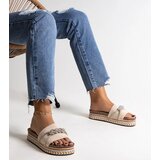  Beige sandals adorned with rhinestones Kamiliana | ePonuda.com