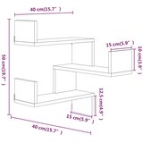  Kutna zidna polica hrast sonoma 40x40x50 cm konstruirano drvo | Shoptok.si