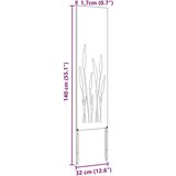 vidaXL Privatnost u vrtu Rezbarija Srebrno 32 x 140 cm Pocinčani čelik | shoptok.hr