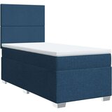  Krevet s oprugama i madracem plavi 90 x 200 cm od tkanine | shoptok.hr