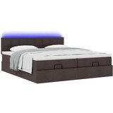 vidaXL Okvir kreveta s madracima tamnosmeđi 200x200cm tkanine | shoptok.hr