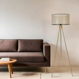Opviq Fısco tripod eskitme lambader silindir petek abajurlu gold floor lamp