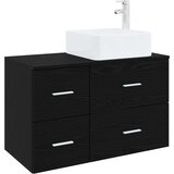  Set namještaja za kupaonicu 2 kom. Crni hrast Konstruirano drvo Crna 59 x 35 x 80 cm | Shoptok.si