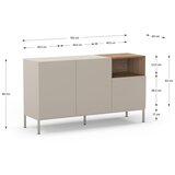 Marckeric Komoda v naravni barvi 140x80 cm Cailin – | Shoptok.si