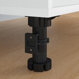  Noge namještaja Podesiva 2 pcs Crna 46 x 46 x 128 mm PP | shoptok.hr