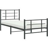 vidaXL metalni okvir kreveta uzglavlje i podnožje crni 90 x 200 cm | shoptok.hr