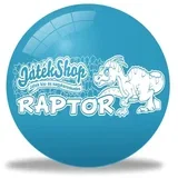 raptor dinosaur plava gumena lopta 22cm
