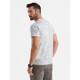 Ombre Men's patterned cotton short-sleeved T-shirt - white | Shoptok.si