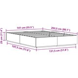  Otomanski krevet Vosak Smeđa 140 x 200 cm Masivna borovina | shoptok.hr