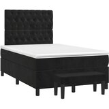 Box spring krevet s madracem crni 120 x 200 cm baršunasti | Eponuda.ba
