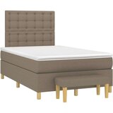  Box spring postelja z vzmetnico taupe 120x200 cm blago, (20894502) | Shoptok.si