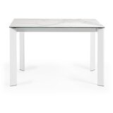 Kave Home Raztegljiva jedilna miza z dodatno ploščo z mizno ploščo v marmornem dekorju 80x120 cm Axis – | Shoptok.si