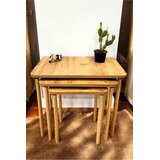 Hanah home Set uklopivih stočića, 3 komada, Krem Cene