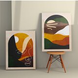 Wallity 2KNV4245 - 70 x 100 multicolor decorative canvas painting (2 pieces) | ePonuda.com