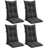  Jastuci za stolice 4 kom prošarano antracit 120x50x7 cm tkanina | shoptok.hr