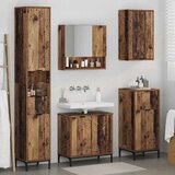 vidaXL Set namještaja za kupaonicu Staro drvo Inženjersko drvo, Metal | shoptok.hr