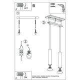  Obesna svetilka LAGOS 2 polirano zlato, (21347866) | Shoptok.si