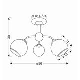 Lesnina XXXL STROPNA SVETILKA Marinen 56/30 cm | Shoptok.si