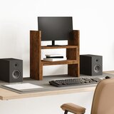 vidaXL Organizator za mizo nastavljiv dimljeni hrast 40x17x41 cm les Cene