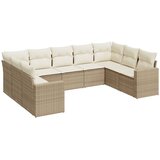  9-dijelni set vrtnih sofa s jastucima bež od poliratana | shoptok.hr