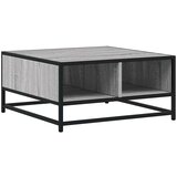 vidaXL Klubska mizica siva sonoma 60,5x60,5x30 cm inž. les in kovina | Shoptok.si