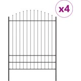 vidaXL Vrtna ograja s kostanjem Siva 6,8x2 m Jeklo, (22015241) | Shoptok.si