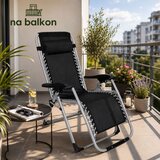  Sklopiva vrtna ležaljka sa podesivim naslonom - antracit | Shoptok.si