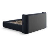 Windsor & Co Sofas Temno modra oblazinjena zakonska postelja s prostorom za shranjevanje z letvenim dnom 140x200 cm Jason – | Shoptok.si