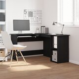 vidaXL Kutni stol Crni hrast Konstruirano drvo 140x120x75 cm Kutni stol Cijene