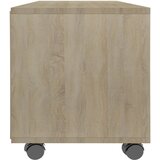 TV ormarić s kotačima boja hrasta 90x35x35 cm konstruirano drvo | shoptok.hr