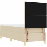  Krevet s opruga kutije s uzglavljem Krema 80 x 200 cm tkanina | shoptok.hr