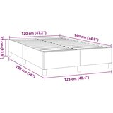  Okvir kreveta bez madraca tamnosmeđi 120x190 cm od tkanine | shoptok.hr