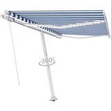  Tenda na ručno uvlačenje LED 350 x 250 cm plavo-bijela | shoptok.hr